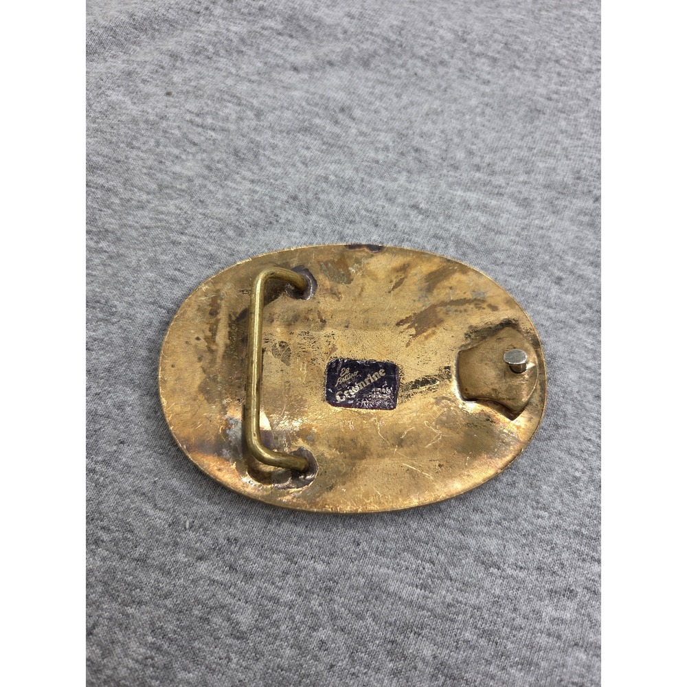 Vintage Crumrine El Arturo Bronze Floral Scroll Western Buckle - Picture 9 of 11